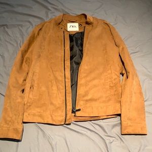 Zara Faux Suede Motorcycle Jacket